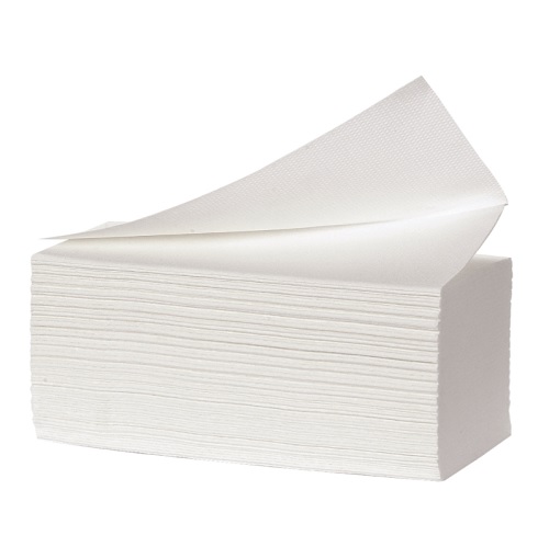 Håndklædeark, neutral, 3-lags, V-fold, 21,5x24cm, 10,5 cm, hvid, 100% nyfiber, (2250 stk.)