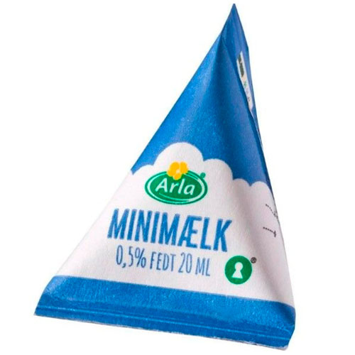 [11076] Mælkebrikker, Arla Minimælk, 20 ml, 0,5%, (100 stk.)