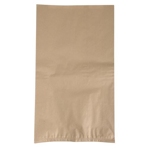 [10509] Brødpose, 33x7x14cm, 35 g/m2, brun, papir, med sidefals, lille, engangs, (1000 stk.)