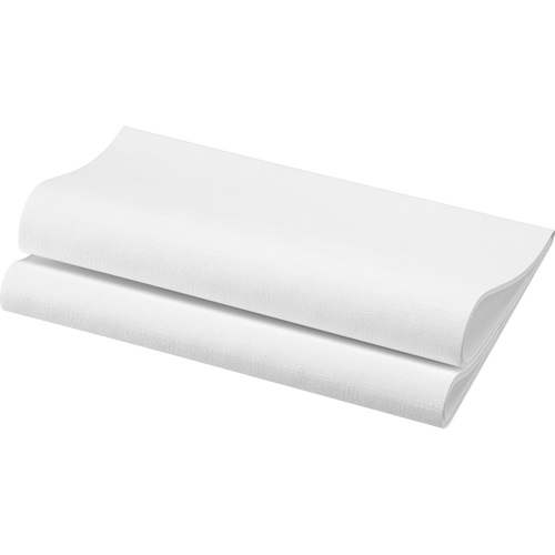 [10552] Middagsserviet, Dunisoft, 1/4 fold, 48x48cm, hvid, airlaid, Duni, (360 stk.)