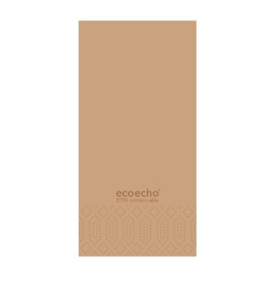 [10542] Serviet, Duni Ecoecho, 3-lags, 1/8 fold, 40x40cm, natur, Duni, (1250 stk.)