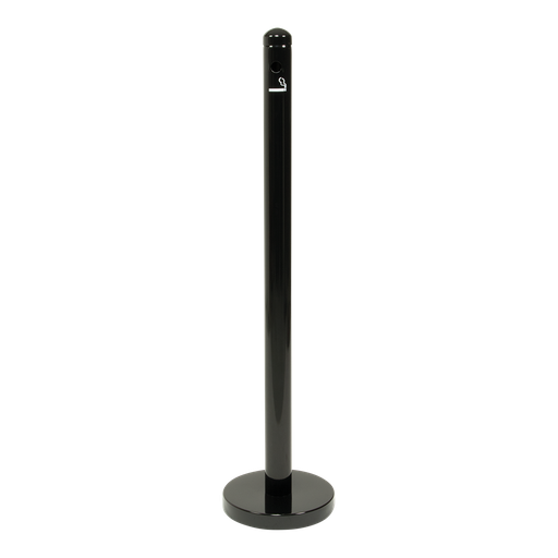 [15226] Askestander stolpe (uden fod), Securit, Smoker Pole, 100xØ6 cm, rustfrit stål, sort, (1 stk.)
