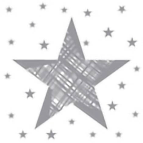 [15376] Serviet, 3-lags, 24x24cm, Shining Star, hvid, Duni, (240 stk.)